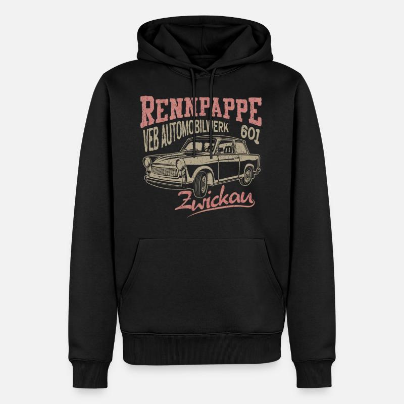  601 Rennpappe - Männer Premium Bio Hoodie - Schwarz