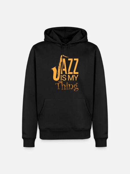 Jazz - My Passion - Männer Premium Bio Hoodie - Schwarz