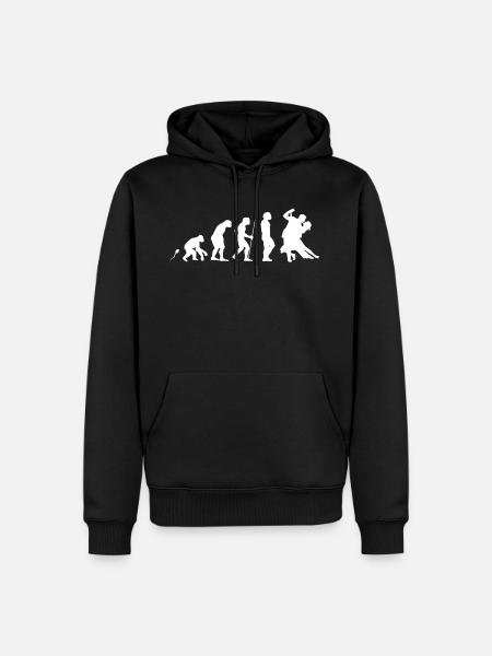 Tänzer Evolution Fun Shirt - Männer Premium Bio Hoodie - Schwarz