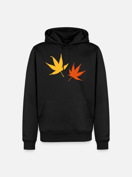 Herbstlaub - Männer Premium Bio Hoodie - Schwarz