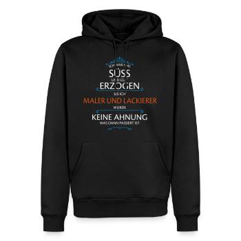 Maler und Lackierer Beruf - Männer Premium Bio Hoodie - Schwarz - Vorne - Nico (187cm)