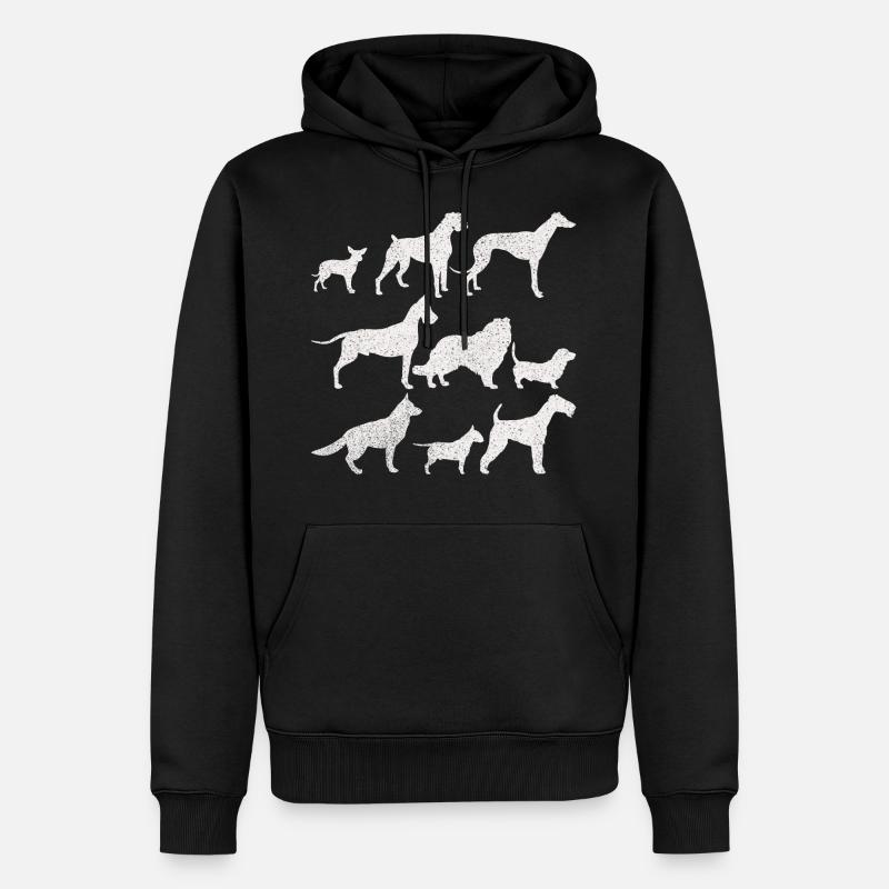 CHIENS CHIENS CADEAUX - Sweat à capuche Premium bio Homme - noir