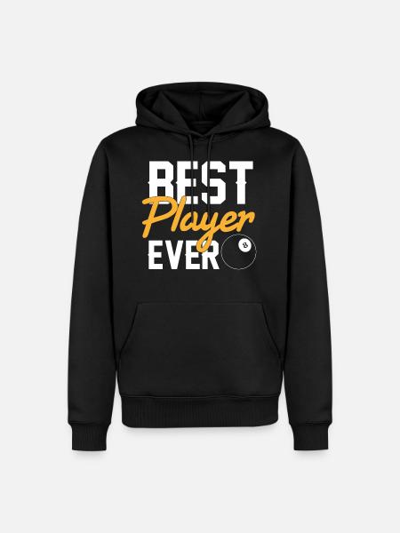 Best Player Ever Billard - Männer Premium Bio Hoodie - Schwarz
