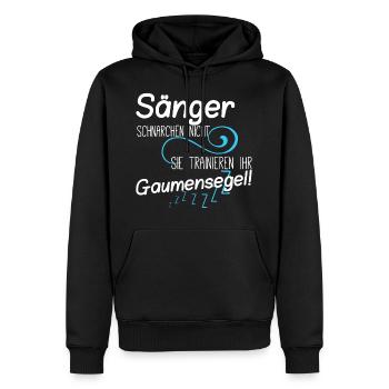 Sänger schnarchen nicht - Männer Premium Bio Hoodie - Schwarz - Vorne - Nico (187cm)