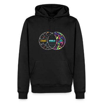 Science Wonder Art überlappende Kreise Geschenk - Männer Premium Bio Hoodie - Schwarz - Vorne - Nico (187cm)