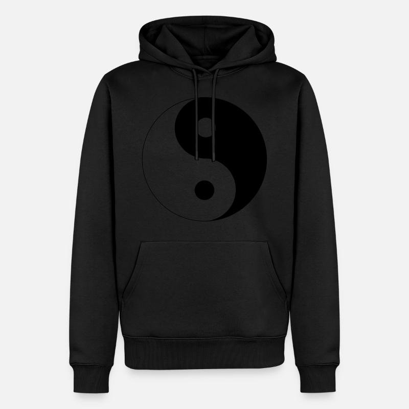 Yin Yang - Männer Premium Bio Hoodie - Schwarz