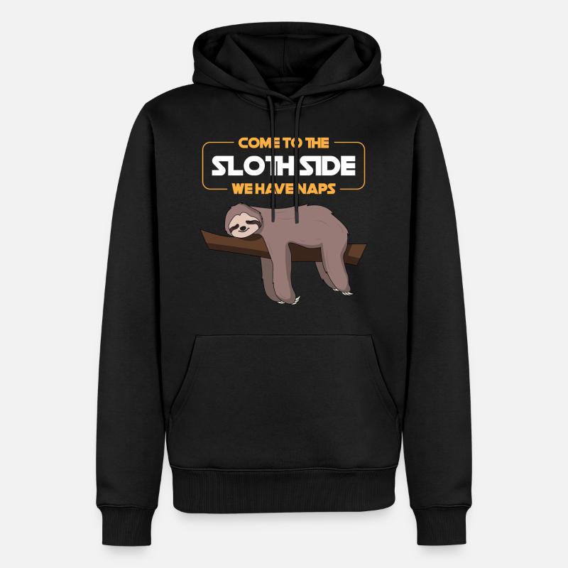 Kom till Sloth Side Gift - Ekologisk premiumluvtröja herr - svart