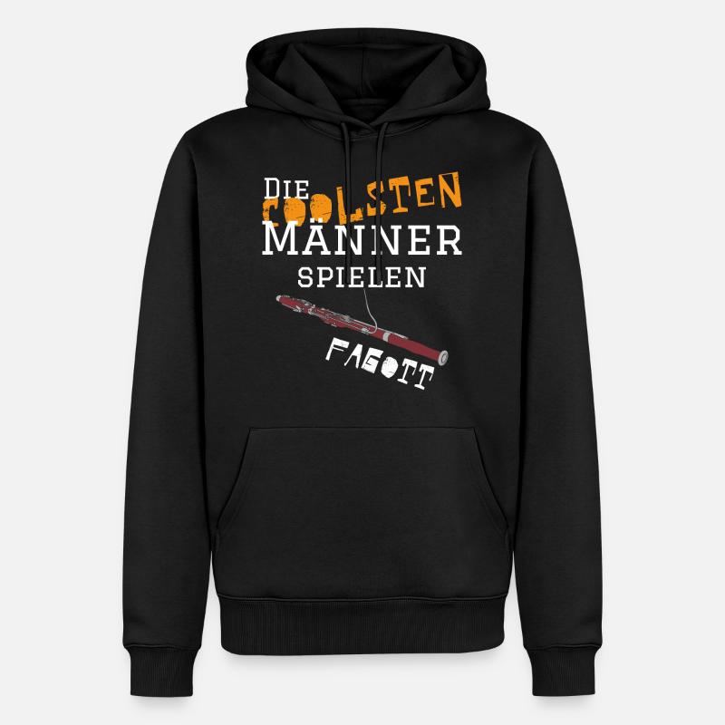 Die coolsten_Männer_Fagot - Männer Premium Bio Hoodie - Schwarz