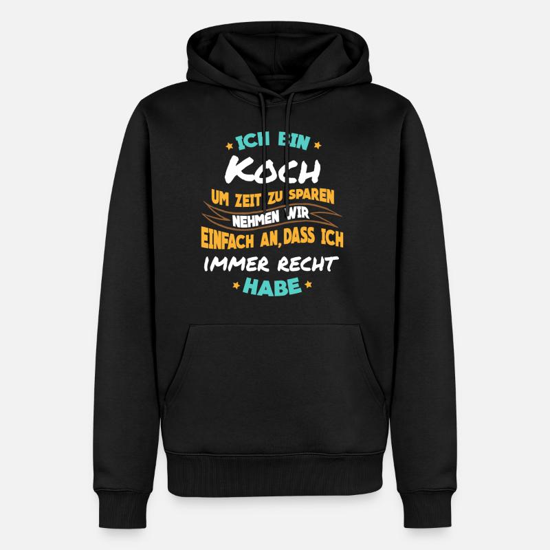 Kochen - Ich bin Koch - Männer Premium Bio Hoodie - Schwarz