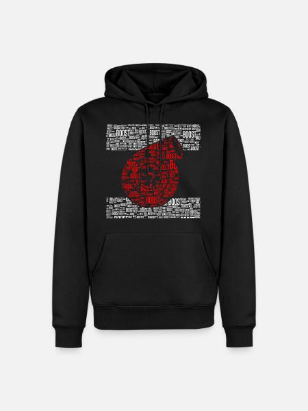 BOOST - Männer Premium Bio Hoodie - Schwarz