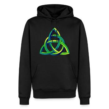 Noeud Celtique Noeud Celtique - Sweat à capuche Premium bio Homme - noir - Devant - Nico (187cm)