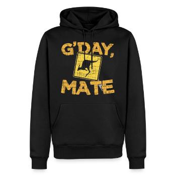 Gday Mate - Australia Kangaroo Australien - Sweat à capuche Premium bio Homme - noir - Devant - Nico (187cm)