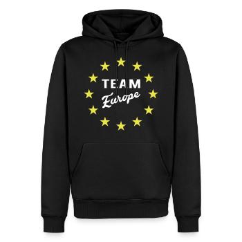 Team Europe - Männer Premium Bio Hoodie - Schwarz - Vorne - Nico (187cm)