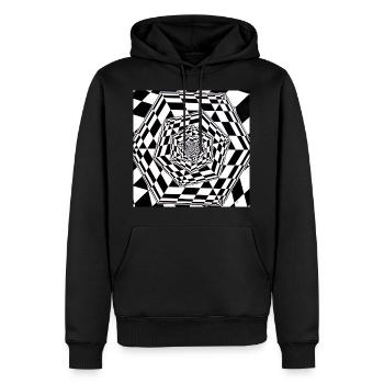 returning cube - Men’s Premium Organic Hoodie - black - Front - Nico (187cm)