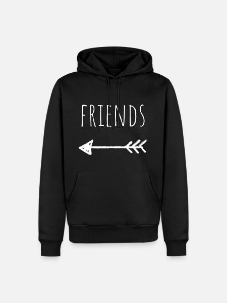 BEST FRIENDS SHIRT - Men’s Premium Organic Hoodie - black