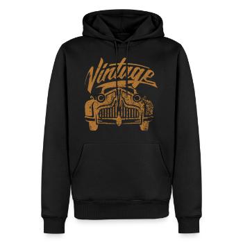 Car engine gift idea - Men’s Premium Organic Hoodie - black - Front - Nico (187cm)