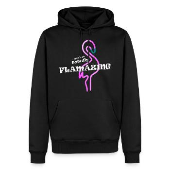 you look totally FLAMAZING - Männer Premium Bio Hoodie - Schwarz - Vorne - Nico (187cm)