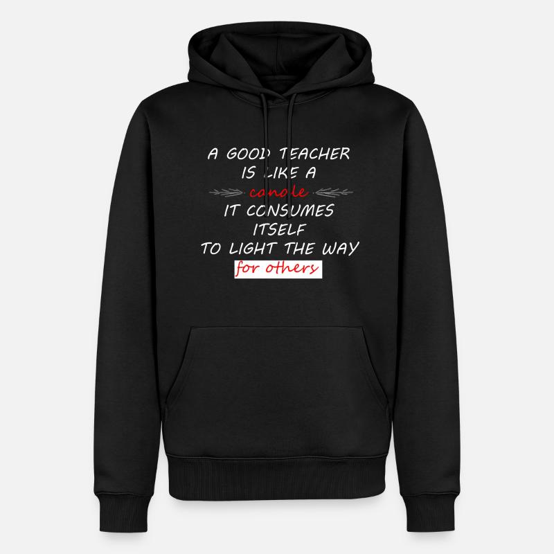 professeur - Sweat à capuche Premium bio Homme - noir
