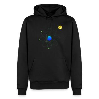 électron libre - Sweat à capuche Premium bio Homme - noir - Devant - Nico (187cm)