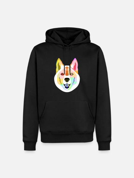 dog - Men’s Premium Organic Hoodie - black