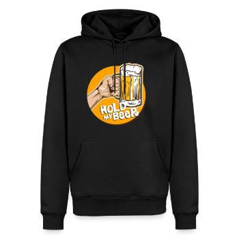 Bier - Männer Premium Bio Hoodie - Schwarz - Vorne - Nico (187cm)