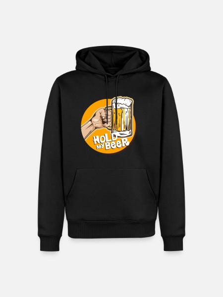 bière - Sweat à capuche Premium bio Homme - noir