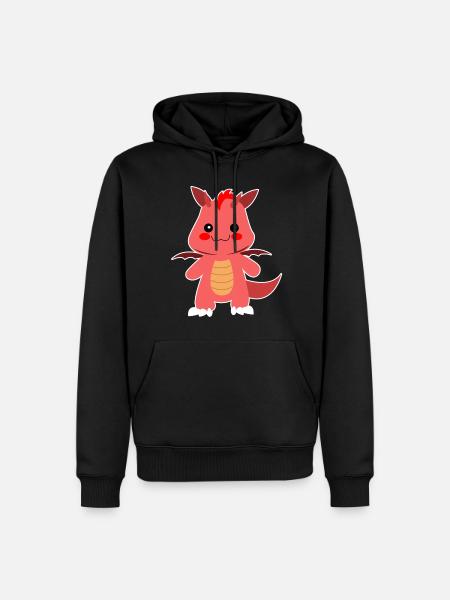 Drache - Männer Premium Bio Hoodie - Schwarz