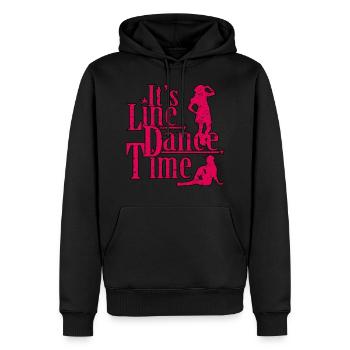 Linedance - Männer Premium Bio Hoodie - Schwarz - Vorne - Nico (187cm)