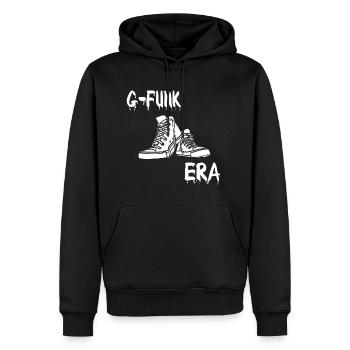 G-Funk Era - Männer Premium Bio Hoodie - Schwarz - Vorne - Nico (187cm)