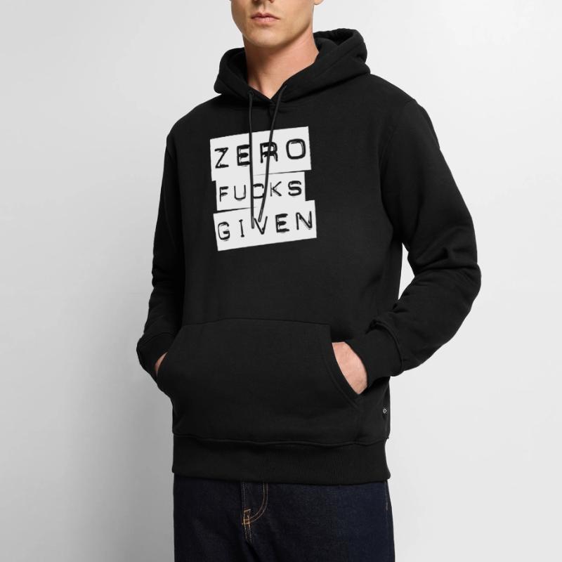 zero fucks given - Statement - Top Geschenkidee Männer Premium Bio Hoodie