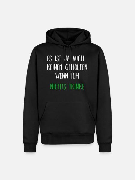 Alkohol | Spruch | Geschenkidee - Männer Premium Bio Hoodie - Schwarz