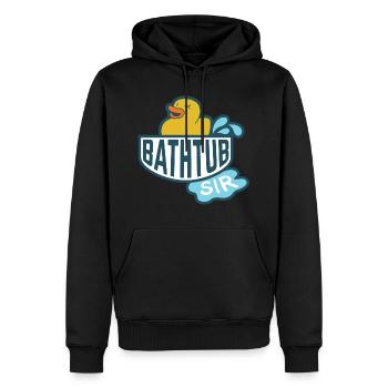 BATHTUB SIR - Men’s Premium Organic Hoodie - black - Front - Nico (187cm)