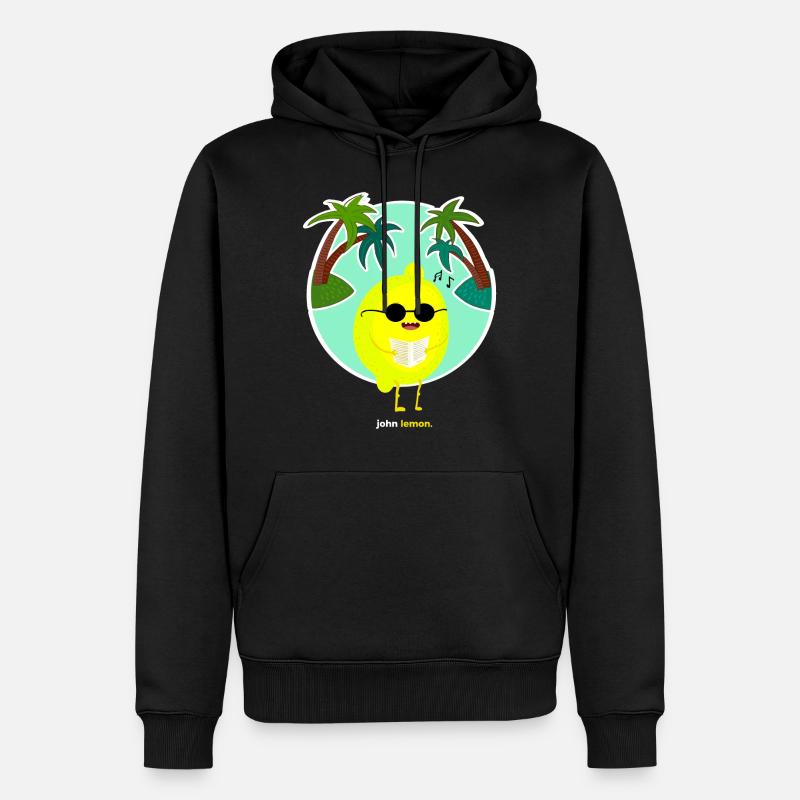 Tropisch - Männer Premium Bio Hoodie - Schwarz
