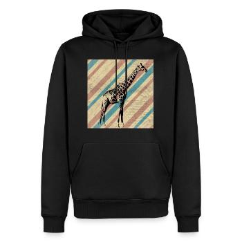 Safari - Männer Premium Bio Hoodie - Schwarz - Vorne - Nico (187cm)