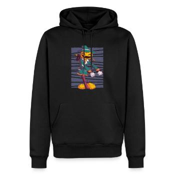 Halloween - Sweat à capuche Premium bio Homme - noir - Devant - Nico (187cm)