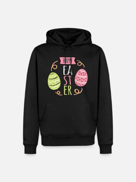 Pâques - Sweat à capuche Premium bio Homme - noir