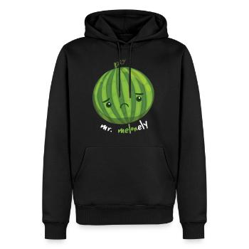 fruit - Men’s Premium Organic Hoodie - black - Front - Nico (187cm)