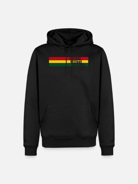 Roots roots reggae - Men’s Premium Organic Hoodie - black