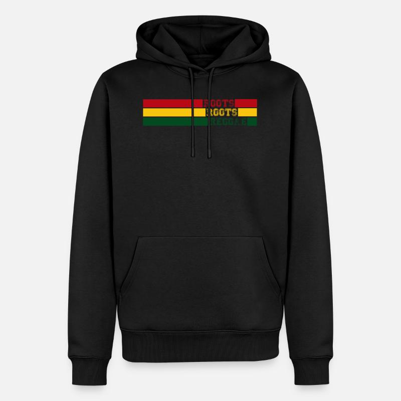 Racines racines reggae - Sweat à capuche Premium bio Homme - noir