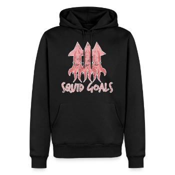 Idée cadeau d'enfant - Sweat à capuche Premium bio Homme - noir - Devant - Nico (187cm)