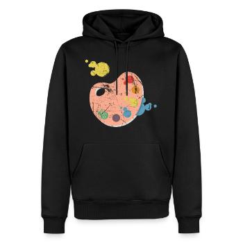 Kunst - Männer Premium Bio Hoodie - Schwarz - Vorne - Nico (187cm)