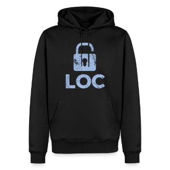 Pair - Men’s Premium Organic Hoodie - black - Front - Nico (187cm)