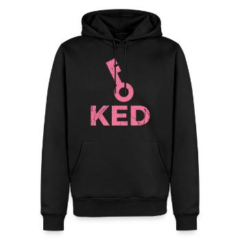 Paar - Männer Premium Bio Hoodie - Schwarz - Vorne - Nico (187cm)
