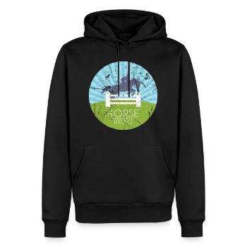 Horse gift idea animal riding - Men’s Premium Organic Hoodie - black - Front - Nico (187cm)