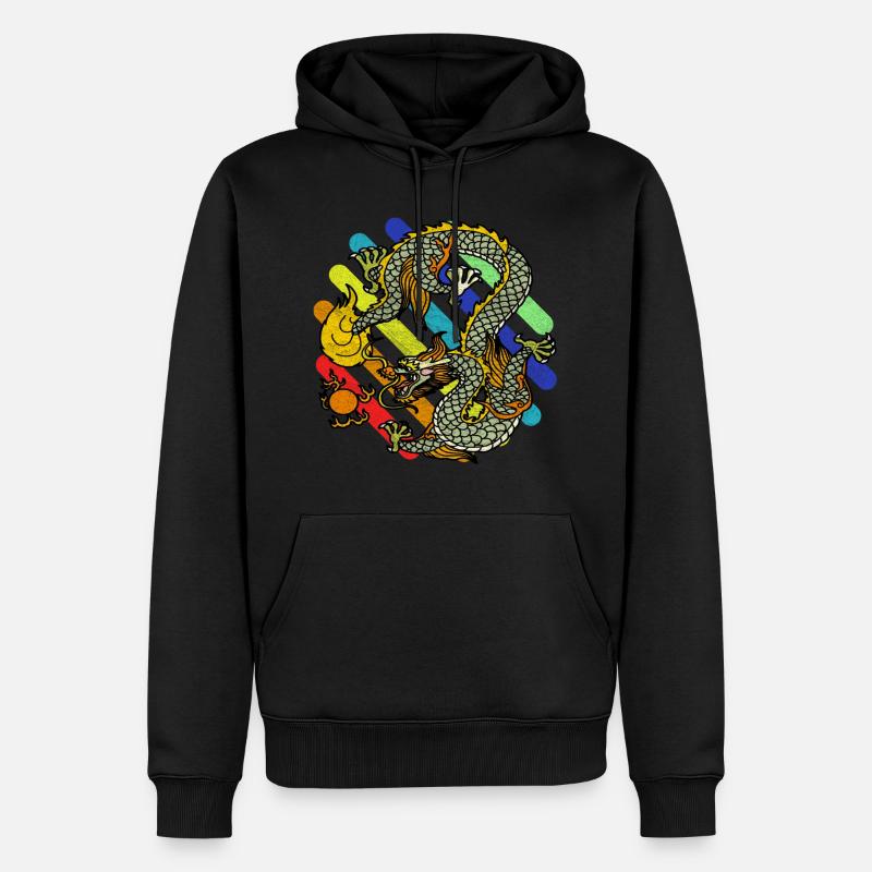 créatures mythiques - Sweat à capuche Premium bio Homme - noir