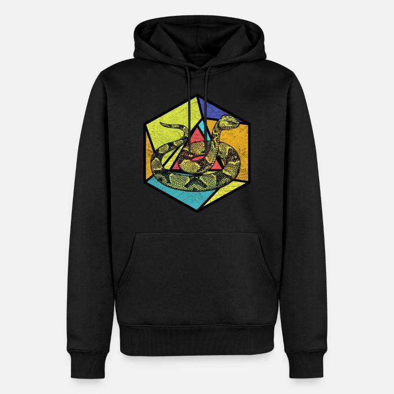 serpent - Sweat à capuche Premium bio Homme - noir