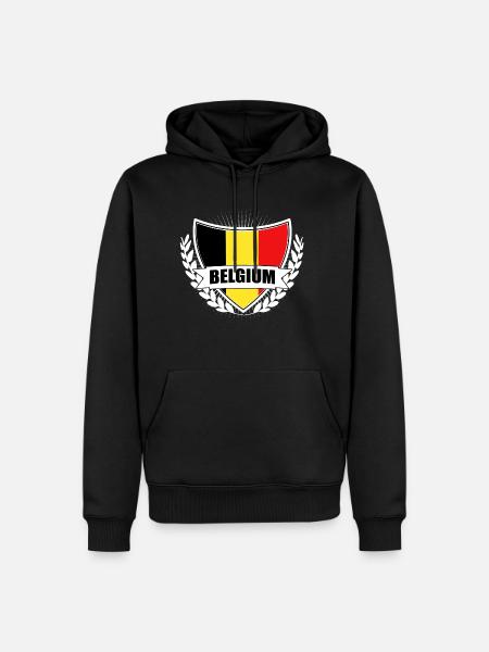 Drapeau Belgique - Sweat à capuche Premium bio Homme - noir