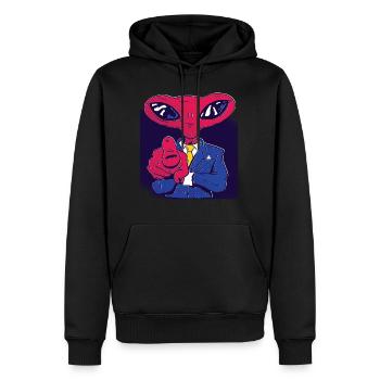 étranger - Sweat à capuche Premium bio Homme - noir - Devant - Nico (187cm)