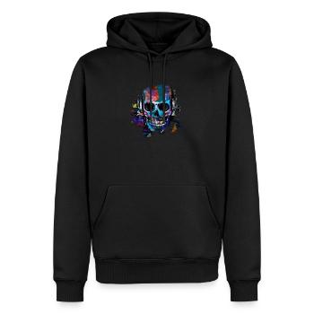Graffiti - Männer Premium Bio Hoodie - Schwarz - Vorne - Nico (187cm)