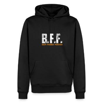 Bier - Männer Premium Bio Hoodie - Schwarz - Vorne - Nico (187cm)